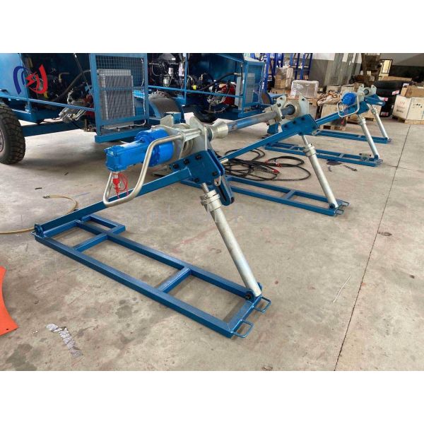 Hydraulic Conductor Drum Stand with 5000-7000kg Reel Capacity Hydraulic Lifting and Driven Payoff for Construction Safety