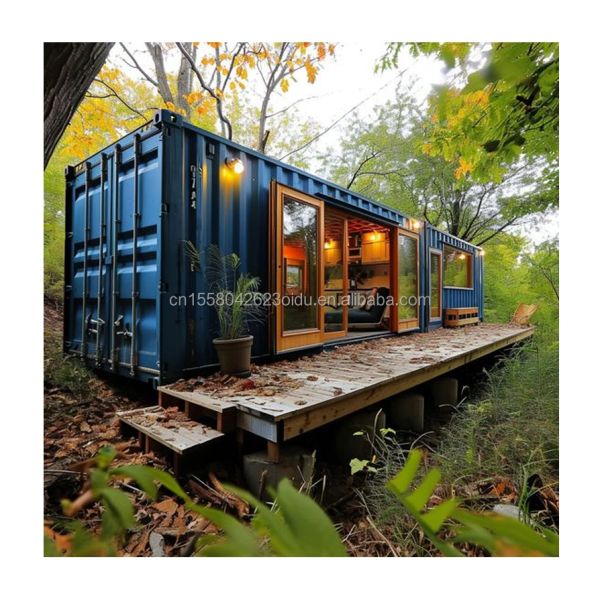 20ft Mobile Home Garden Studio Prefabricated Customizable Steel Container House with Wall 50/75/100mm Wave Sandwich Panel