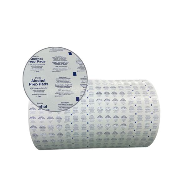 Flexografia Impressão Selamento térmico Álcool Prep Pad Folha de alumínio papel laminado filme para limpeza de óculos