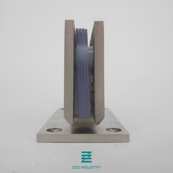 Stainless Steel 304 Powder Coating, Chroming Surface Treatment Glass Door Hinges Slanted 90 Degree to Wall W55mm x H90mm