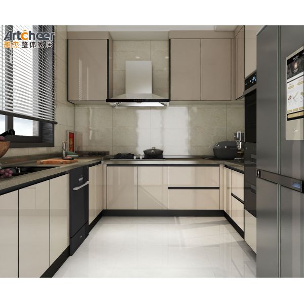 Modern Design U Shape Kitchen Cabinet with Marine Plywood Material and Custom Size