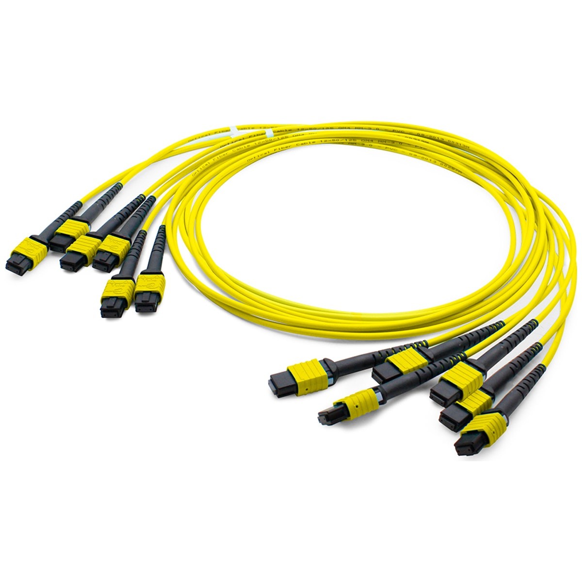 оптическое волокно Patchcord одиночного режима 72F проламывания G657A2 20M MPO MTP 0.3dB желтое