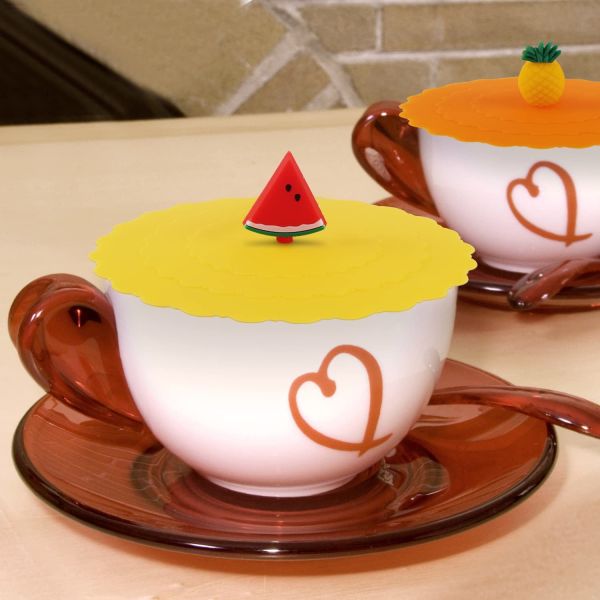 Силиконовая крышка кружки, красочная антипылевая крышка силиконовой кружки Милые многоразовые силиконовые крышки для чашек кружка пиво стекло в помещении