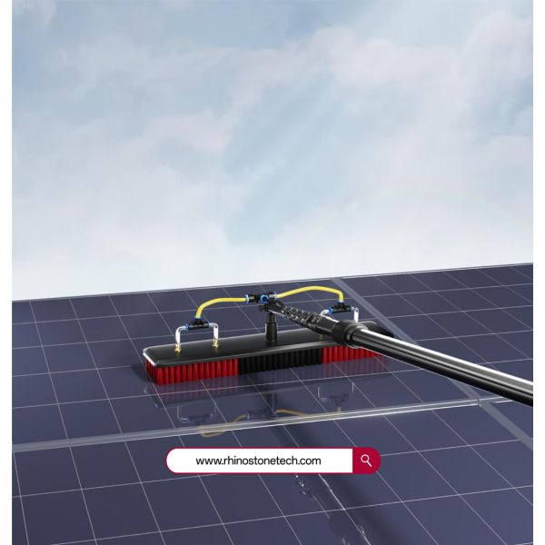 Retractable Aluminum Pole Telescopic Solar Panel Cleaning Brush with Water Fed Pole for Window Cleaning