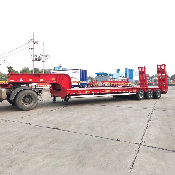 50/60/80/100 Tons Low Bed Trailer for Heavy Duty Excavator Transportation Solutions