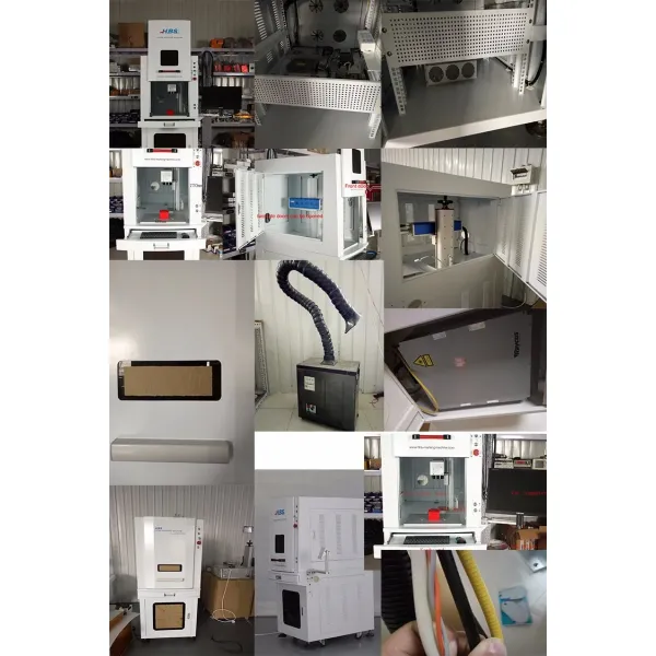 Enclosed Totally 20W Fiber Laser Marking Machine For Big Piece Laser Marking