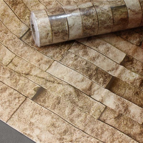High Strength Self Adhesive Laminating Film Stone Look PVC Interior Film