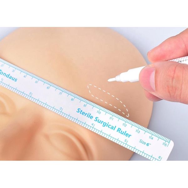 Ручка отметки кожи стерильной хирургической татуировки водоустойчивая с белыми чернилами 12g