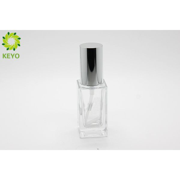 Square Clear Glass Foundation Bottle 30 Ml