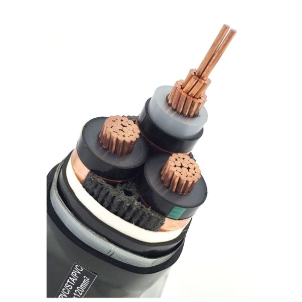 8.7/15kV 3x120 185 240 300mm2 YJV22 Armoured XLPE Cable CU/XLPE/PVC/STA/PVC Copper MV Cable