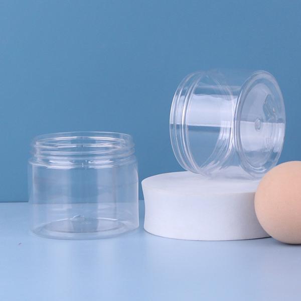 Rose Gold Plastic PET Jar Facial Clear Plastic Cosmetics Jar 100ml