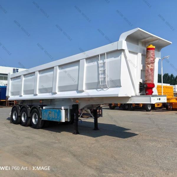 Heavy Duty Hydraulic 3 Axle Dump Truck Semi Trailer Tipping Truck Trailer 9t Grade