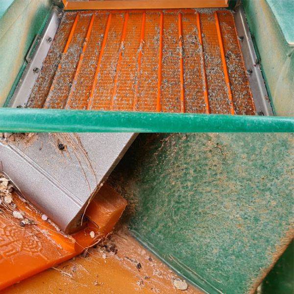 5 capas de tamaño de la pila Vibración de las pantallas de poliweb de uretano para la separación de materiales en color naranja