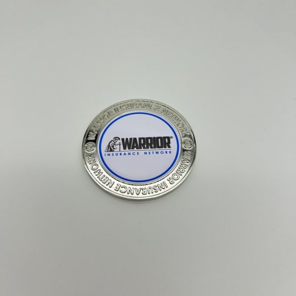 Warrior Insurance Network Custom Challenge Coin, Multi-Insurance Brand Collectible Metal Coin