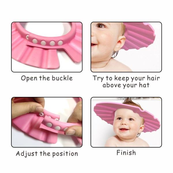 Prodigy Multicolor Odorless Baby Washing Cap Multifunctional Kids Shower Hat Baby Shower Caps