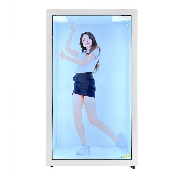 85 inch Indoor 3D Video Holographic transparent display box Lcd showcase Holobox Display Hologram Interactive Cabinet