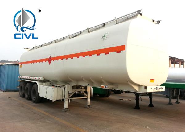 Oil Tank Truck Oil Tanker Semi Trailer / Three Axle Fuel Tanker Semi Trailer