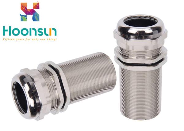M25 Metal Length Type Brass Cable Gland , Waterproof Cable Gland For 13-18mm Wire