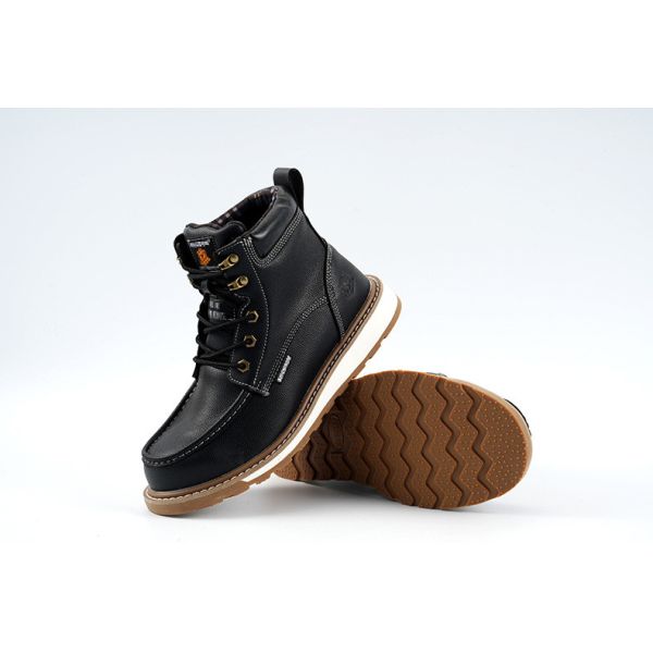 Chaussures de travail antiproof avec semelle de moulage par injection en PU et semelle intermédiaire en kevlar