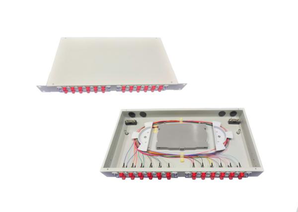 Tiroire Optique Fixed Type 19 Inch Fiber Optic Patch Panel 24 Ports With SC FC ST LC Connector