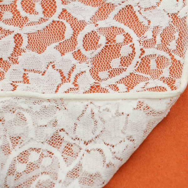 Garment Accessories Diy  Stretch  French Lace Fabric Black / Ivory Color