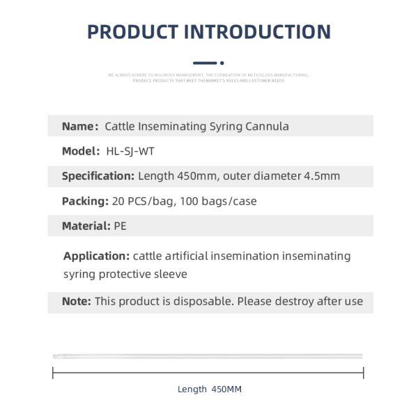 20pcs/bag Package Quantity Artificial Insemination Gun Protector With 5.2kg One Carton Weight