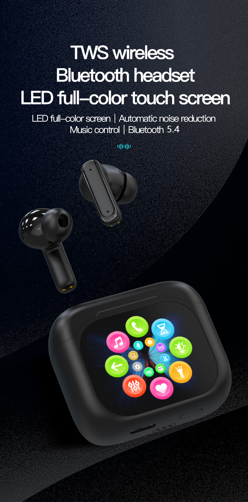 AI Lanuguage Earbuds Translator Two Way Wireless Translation Headphones