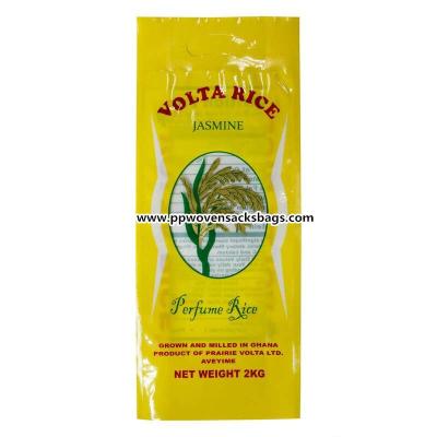 Customized Printed PP Nylon Food Packaging Bags for Rice / Seeds / Flour 50 x 84 cm