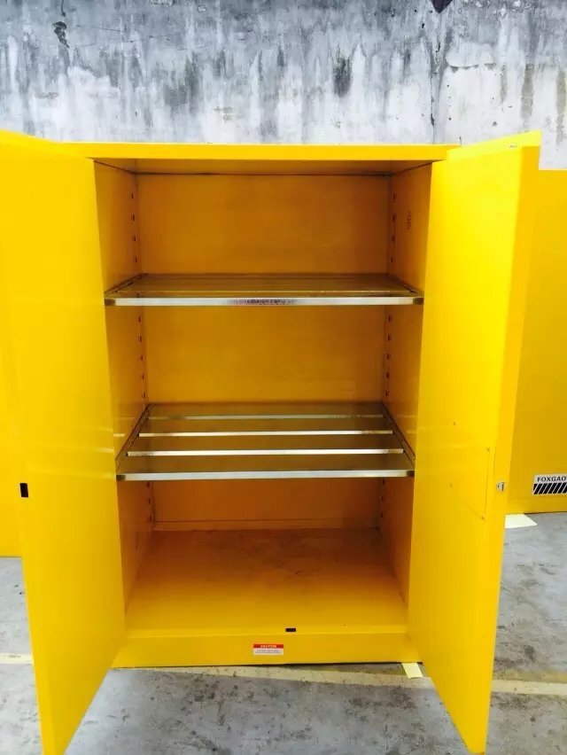 16 Gallon Flammable Liquid Storage Cabinet Fireproof Chemical Storage Cupboards