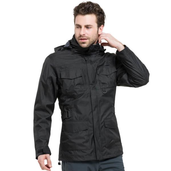 2 Pieces Camping Coat Seamless Waterproof Zipper Adjustable Cuff Hign Density