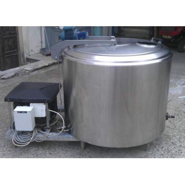 Bulk Milk Cooling Stainless Steel Storage Tank , Sanitary 1000l Stainless Steel Tank