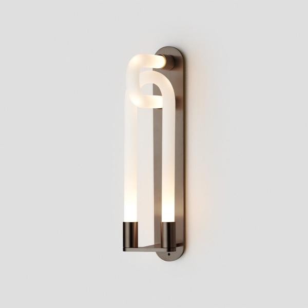 Modern Unique Design Gold Color Indoor Bedroom Bedside Lamp Luxury Art Deco LED Loopi Single Wall Sconce