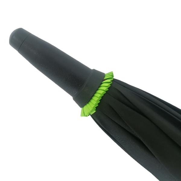 Large Colored Fiberglass Double Canopy Umbrella Inside With Black Net And Rubber Handle