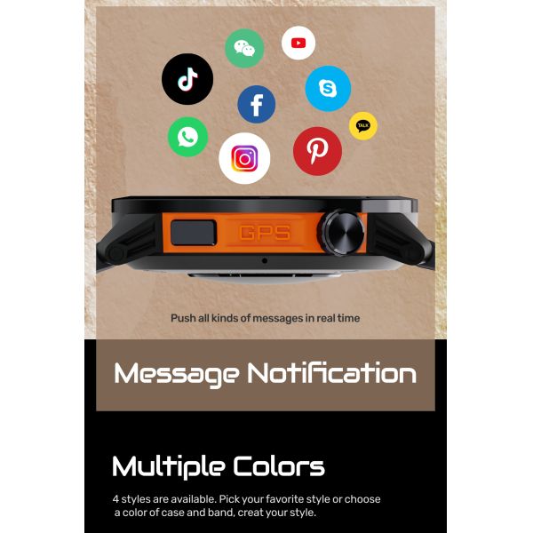 MG03 GPS Smart Watch with AMOLED Display and Bluetooth Calling for Men