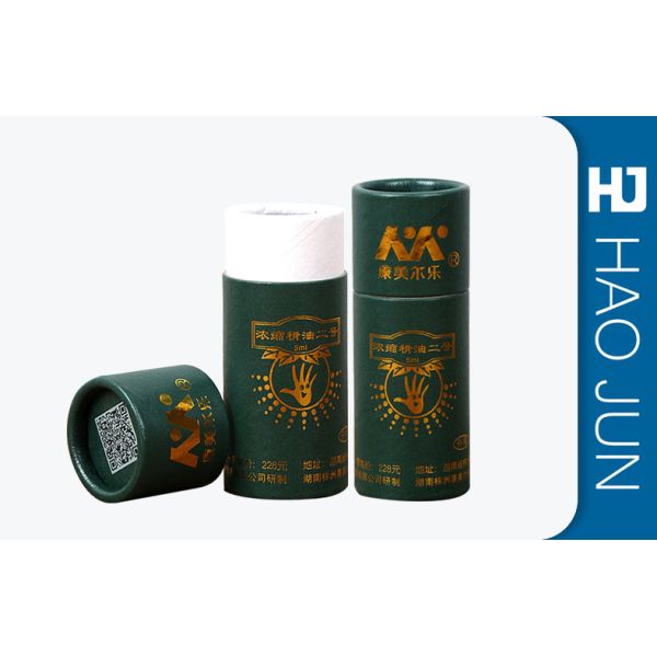 Hard Cardboard Cylinder Tube Packaging Recyclable Kraft Materials With Logo Printed