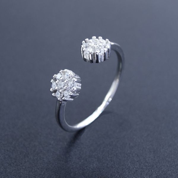 Simple Style Sterling 925 Silver Wedding Rings For Women Mirror - polished