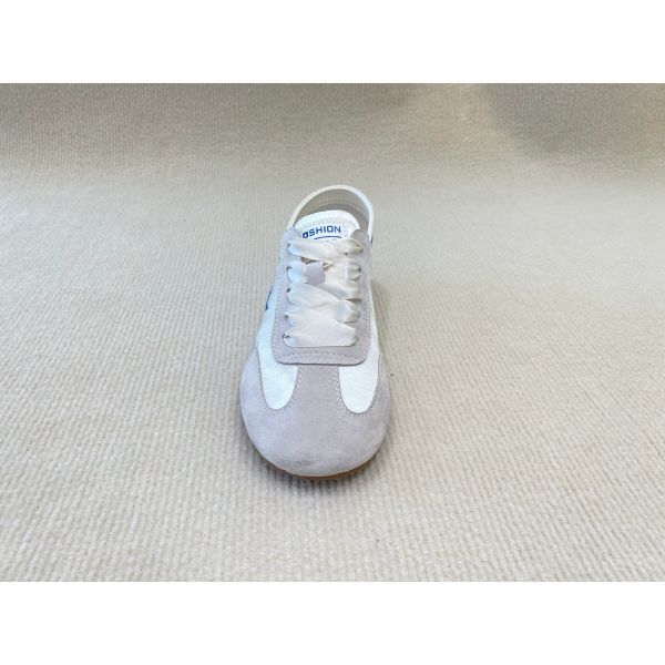 Women flat satin sneakers with lace-up and breathable with lace shoelace in summer