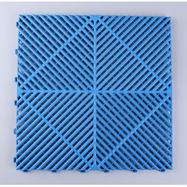 Interlocking Plastic PP Carwash Grating Floor 1.8cm Thickness for Garage Decking Tiles