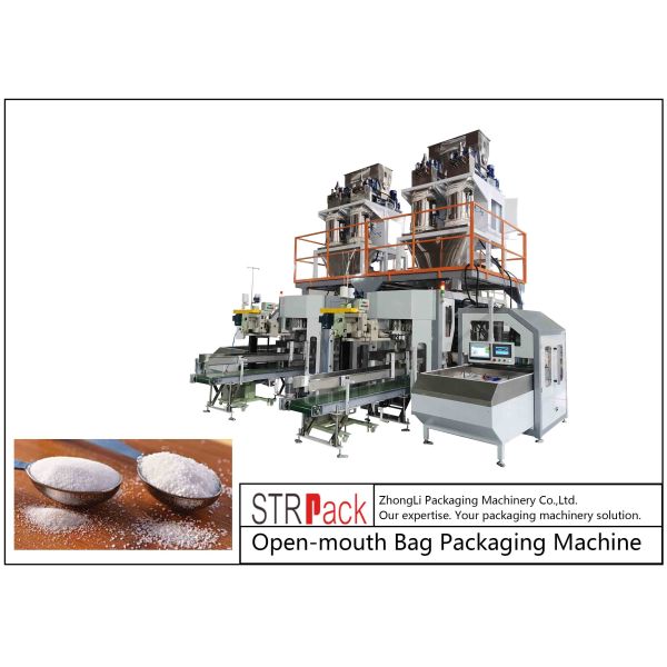 машина упаковки сумки рта PE 25kg/bag открытая для химического порошка лепешки