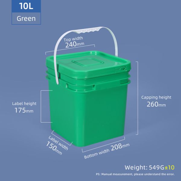 Акриловый пластиковый ледяной ведро 8 литров Белый / Желтый цвет