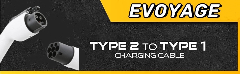 Тип 2 к Типу 1 Режим 3 EV кабель зарядки 1 / 3 Фаза 3.6KW / 7.4KW / 11KW / 22KW