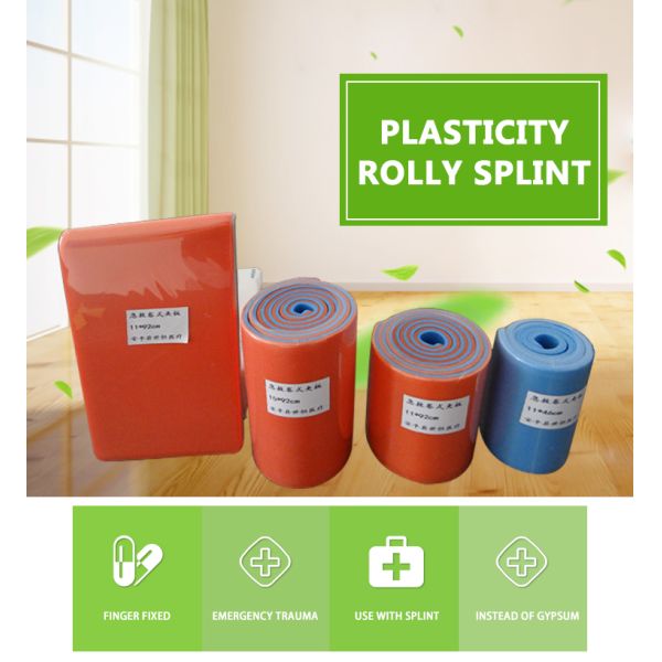 High quality orange high polymer foam first aid roll splint China manufacturer