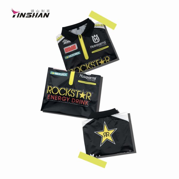 Быстрая сухость Сублимационная печать Мужская рубашка Поло рубашка Спортивная одежда Формула 1 Одежда Соревнования