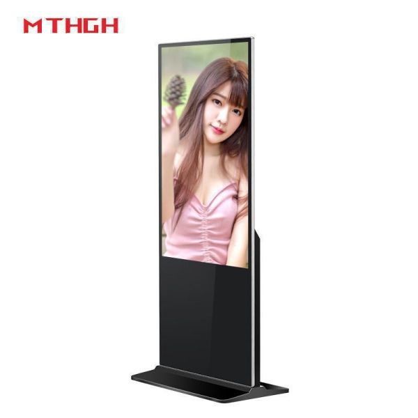 49 Inch Floor Standing Digital Signage with Wi-Fi/Bluetooth/USB Connectivity and 8GB/16GB Storage