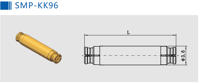 латунный разъем адаптера РФ 50 Ом прямой разъем SMP для женской длины 11,8 мм