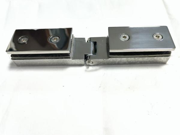 SUS304 Stainless Steel Casting Frameless Door Hinges High Precision For Bathroom
