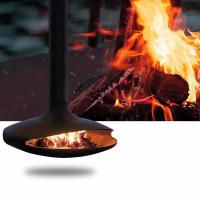 Diamètre 600 mm Feu à bois Puits de décoration intérieure cheminée suspendue en bois