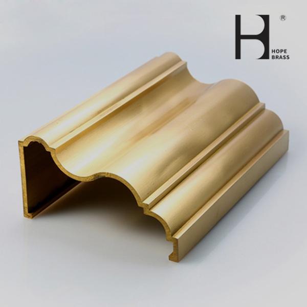 Customized As Per Drawing Brass Extrusion Frame Design OEM ODM Copper Alloy Brass Extrusion Profiles 5~180mm C38500