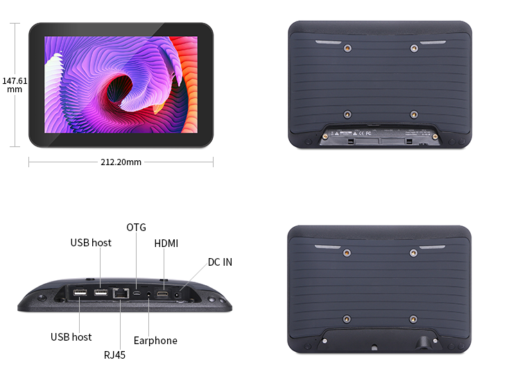 Андроид 8,1 POE 8 дюймов привел касание в действие 1280x800 WiFi ПК планшета емкостное