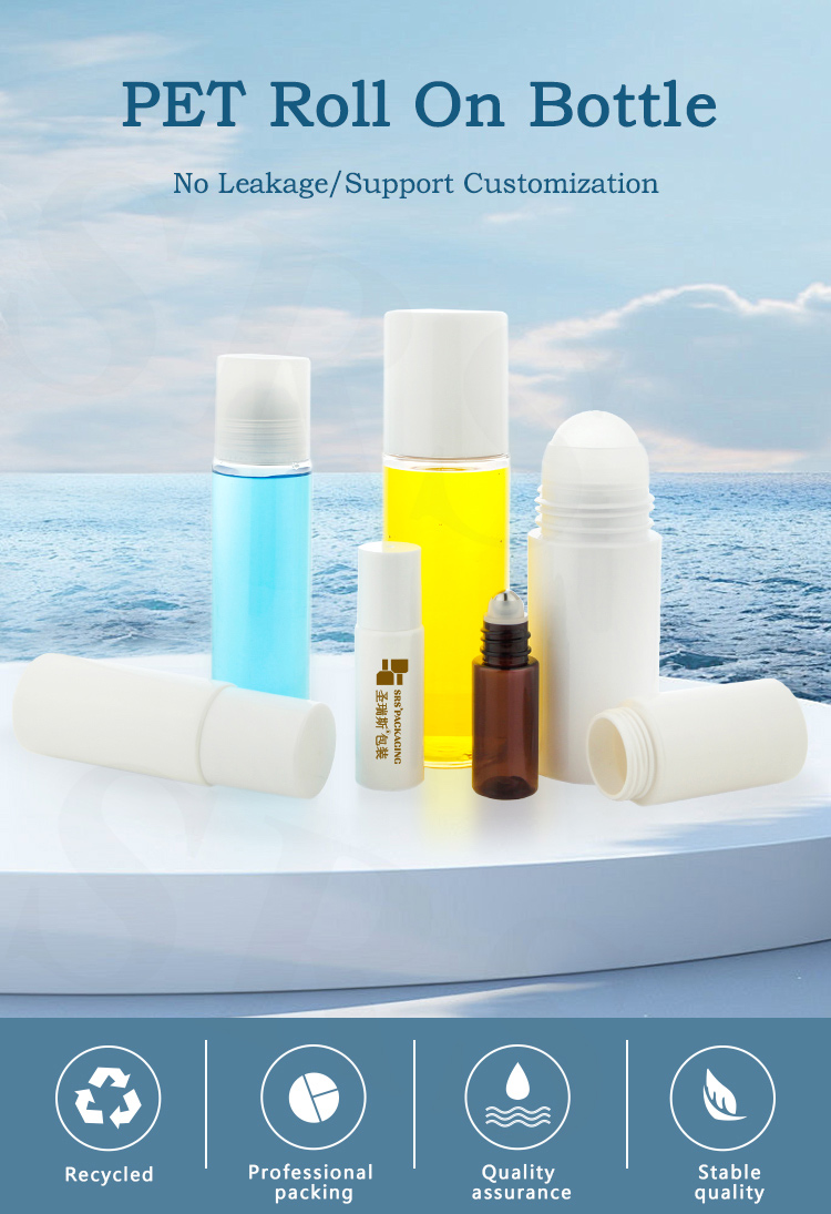 130ml PET Roll On Bottle Large Capacity Empty Roller Bottles for Body Care Gel Deodorant Liquid